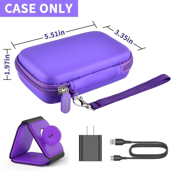 Ucomx Charger Case Purple Hard Travel Case-1