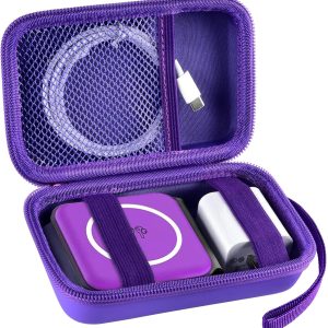 Ucomx Charger Case Purple Hard Travel Case-0