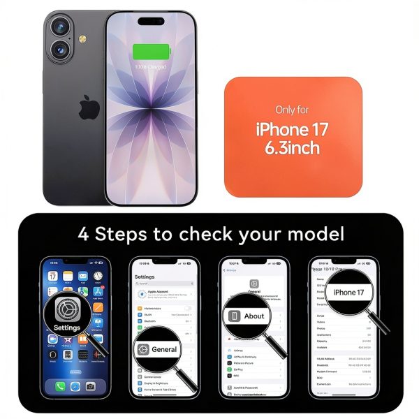 iPhone 17 Battery Case Deto Black Slim Fit-1