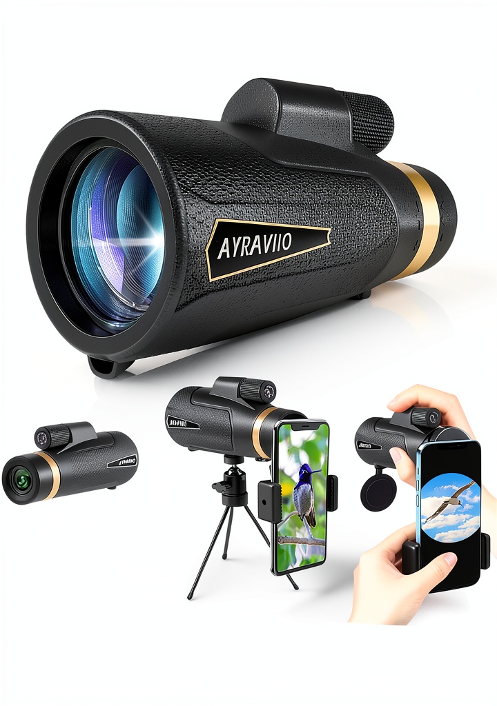 AYRAVIIO Monocular in use during a hike