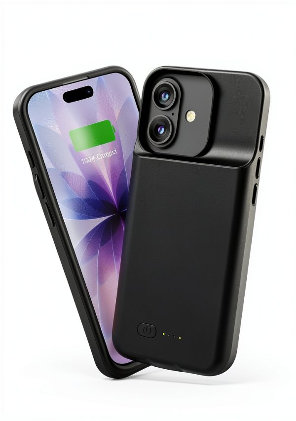 iPhone 17 Battery Case Deto Black Slim Fit-3