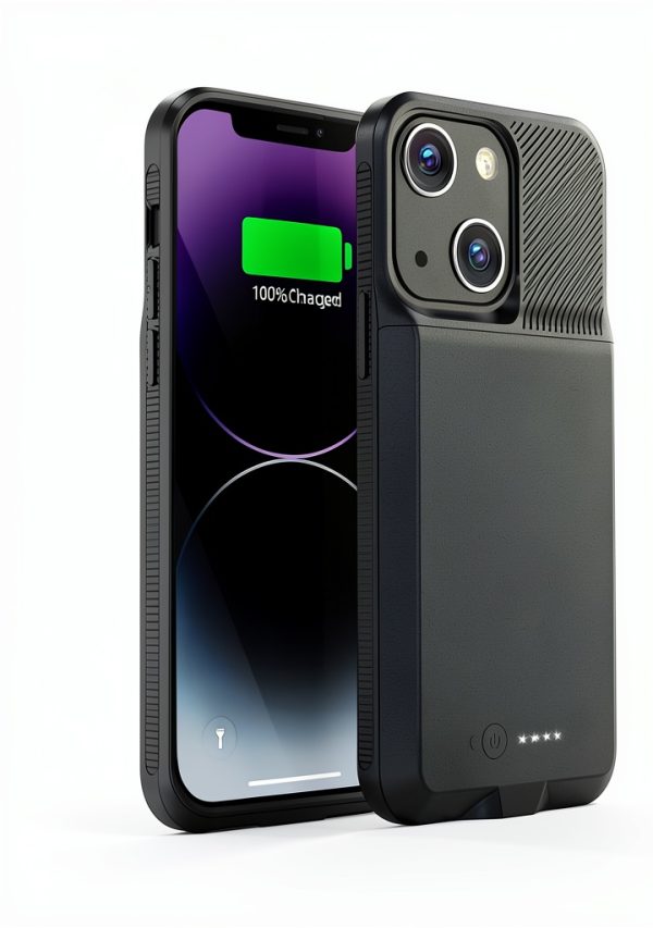 GIN FOXI 7000mAh Battery Case iPhone 13/14 Black-0