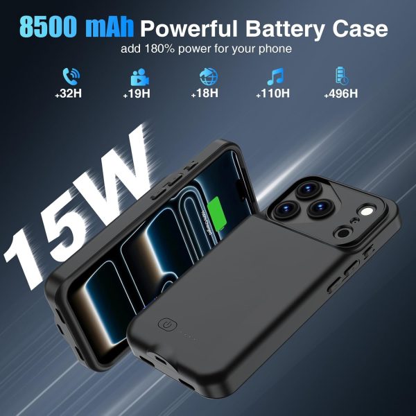 iPhone 17 Pro Battery Case GIN FOXI Slim 8500mAh-2