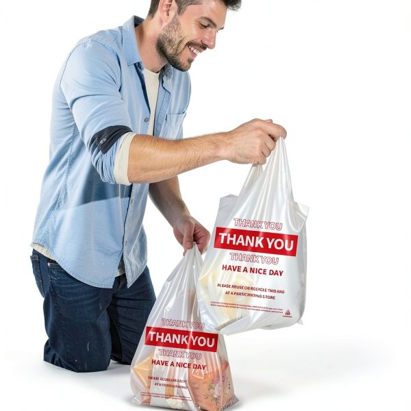 Thank You Plastic Shopping Bag TGEONIX HDPE 13 Micron 11.5x6.5x21-6