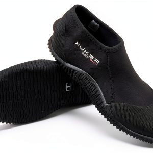 XUKER 3mm GBS Wetsuit Booties Black Neoprene Water Shoes Anti Slip-0