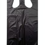 PLABAG Black T-Shirt Bag 12x7x22in High Density PE 400 Pack-0