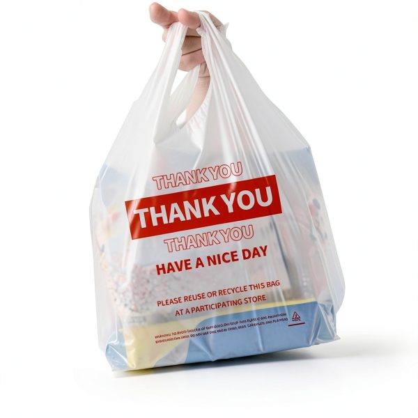 Thank You Plastic Shopping Bag TGEONIX HDPE 13 Micron 11.5x6.5x21-3