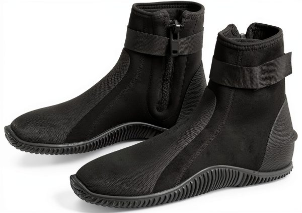Jsnorklet Diving Boots Black Neoprene Anti‑Slip Sole Size 6W/5M-0