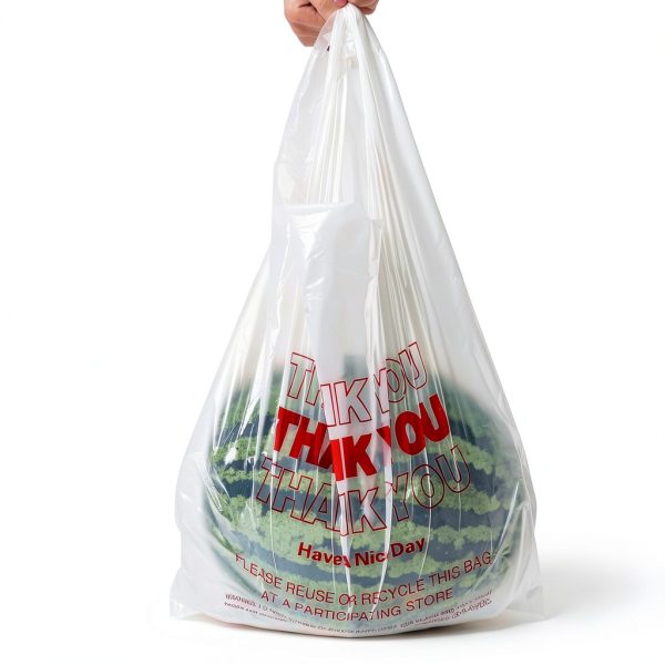 SheerDelight Plastic Bags, 300 Count Thank You Bags, Plastic Bags With Handles For Shopping, Grocery, Plastic Bag For Small Business (11"x 6"x 21"), Recyclable T Shirt Bags, White Plastic Bag-5